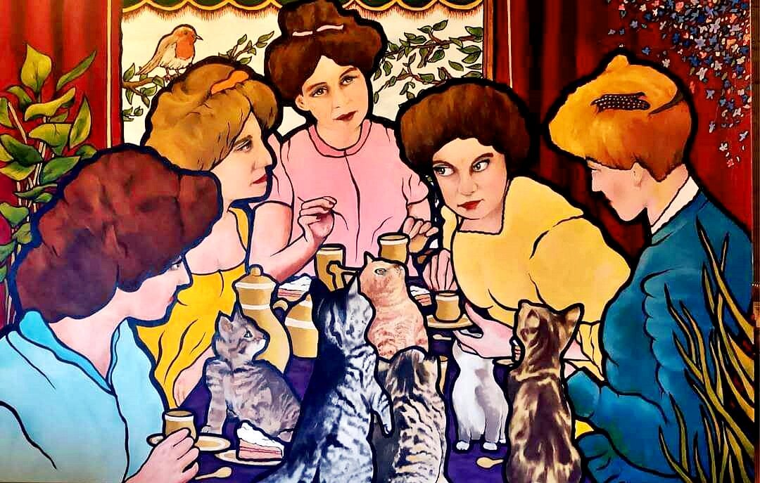 Gossip girls · Oil on canvas · 180 cm x 100 cm · 2024