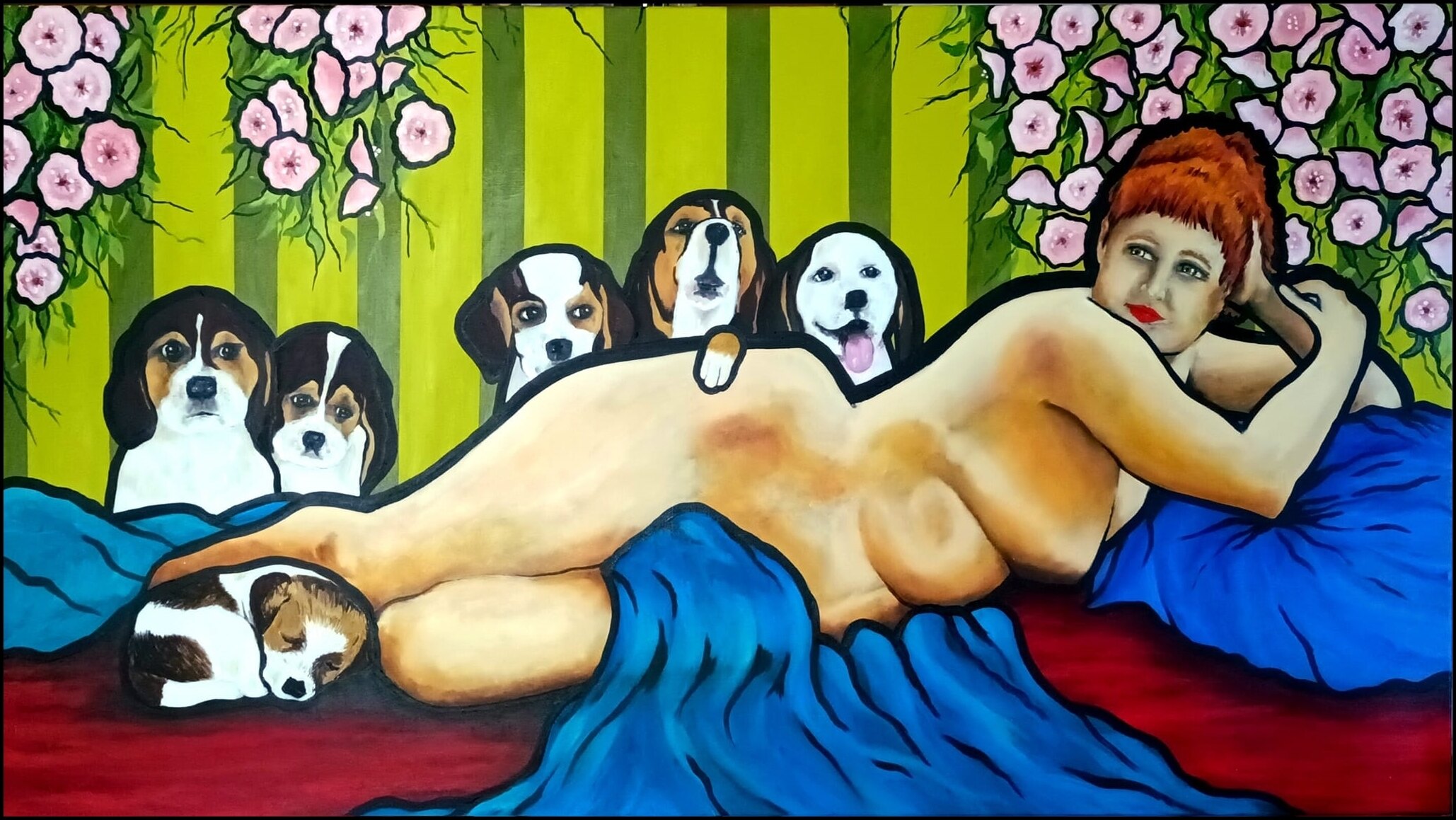 Lady on bed · Oil on canvas · 180 cm x 100 cm · 2023